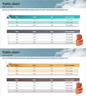 재무계획표 슬라이드 – 청록과 노랑의 조화