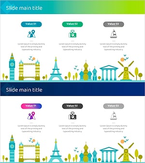 관광 혜택을 강조한 마케팅 슬라이드