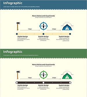 사업 추진 방향을 시각화한 캠핑 인포그래픽
