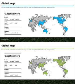 Global World Map for Target Market Strategy