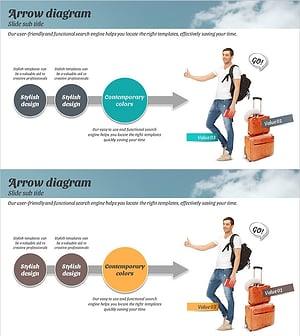 Linear Diagram Blue Yellow – Business Strategy Tool