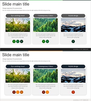 자연환경을 주제로 한 이미지 및 설명 슬라이드