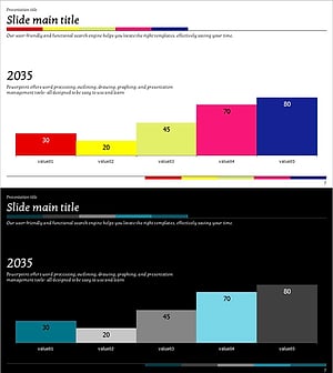 Five-Colored Horizontal Bar Chart – Visual Data Emphasis