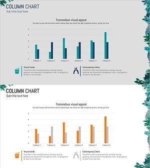 식물원 관리 묶음형 그래프 – 시장과 성과 분석