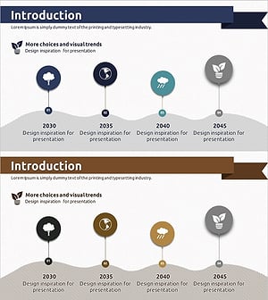Environmental Protection Company History Diagram Slide – Blue and Brown Harmony