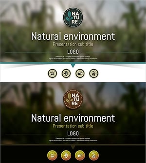 자연환경 와이드 템플릿 - 지속 가능한 성장을 위한 표지