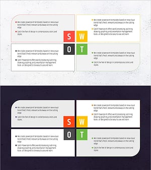 둥근 모서리 SWOT 분석 – 효과적인 시장 및 경쟁사 분석