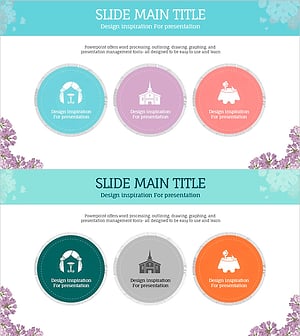 웨딩 트렌드를 시각화한 박스형 다이어그램 슬라이드