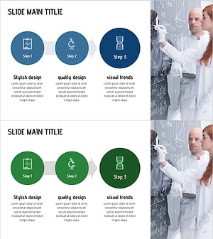 단계별 프로세스를 시각화한 인포그래픽 슬라이드