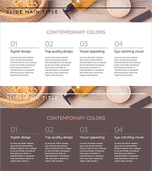 운영 계획을 위한 4개의 텍스트 박스 – 시각적 정보 전달