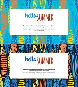 여름 일러스트 템플릿 텍스트 박스