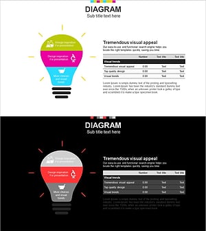 Lightbulb Diagram & Table – Creative Presentation Layout