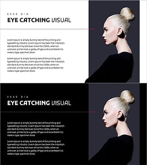 모던 패션 템플릿 칼럼4 – 시각적 매력을 담은 슬라이드