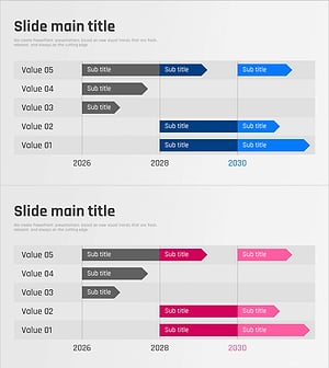 연도별 일정계획 슬라이드 – 사업 추진의 명확한 로드맵
