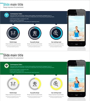 도넛차트와 모바일 목업 – 시장 점유율 분석