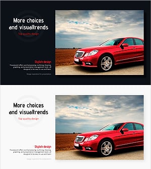 스타일리시한 디자인을 담은 고급 차 소개 PPT