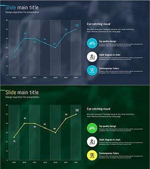 블루 그린 꺾은선 차트 분석 – 사업 추진 전략 및 시장 분석