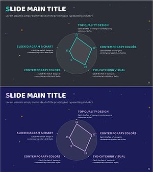 기술현황 방사형 그래프 – 현대적 디자인