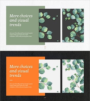 유칼립투스와 텍스트 박스 – 제품 소개 슬라이드