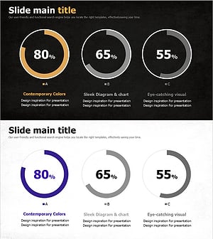 무료 원형 강조 수치 도넛차트 – 효과적인 데이터 표현