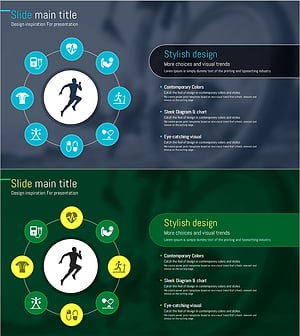 달리기의 장점을 시각화한 슬라이드