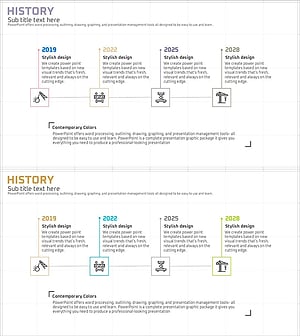 Architectural Project History Diagram Slide – Efficient Information Delivery