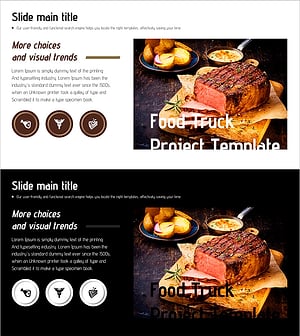 스테이크 소개 – 맛의 매력을 담은 슬라이드