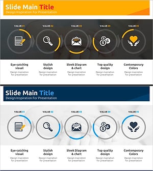 기부 이벤트 절차를 시각화한 다이어그램 슬라이드