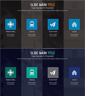 건설 분야 소개를 위한 클러스터 다이어그램 슬라이드