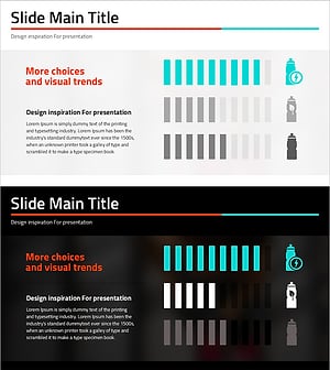 수분 섭취의 중요성을 강조한 그래프 슬라이드 - 시장현황 분석