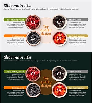 과일 토핑 다이어그램 – 사업 비전 및 전략