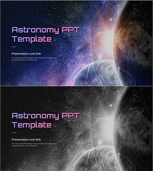 천문학 관찰 PPT 템플릿 – 우주의 경이를 담다