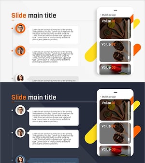 앱 이용자 평가를 위한 슬라이드 템플릿 – 고객 성공 사례