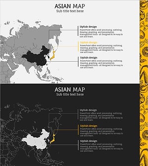 아시아 시장 분석 파워포인트 슬라이드