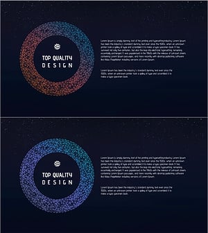 우주 원형 테마 소개 슬라이드 - 혁신적 디자인