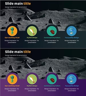 외계 일러스트 특성 다이어그램 – 창의적 디자인 발상