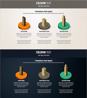 3D 건물 일러스트와 텍스트 – 현대적 회사 소개