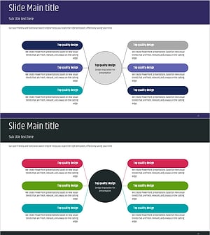 Business Introduction Rounding Diagram – Centered Information Visualization
