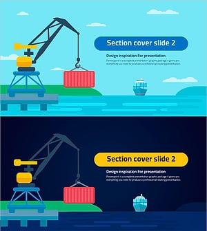 Transport Illustration Template Section Cover Slide 02 – Dynamic Design and Efficiency