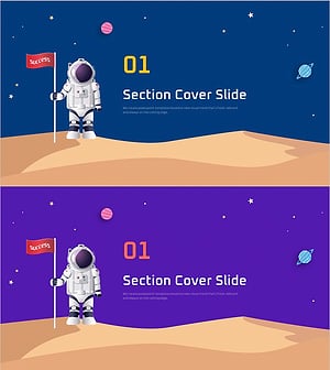 로켓 구름 일러스트 간지 – 섹션 커버 슬라이드