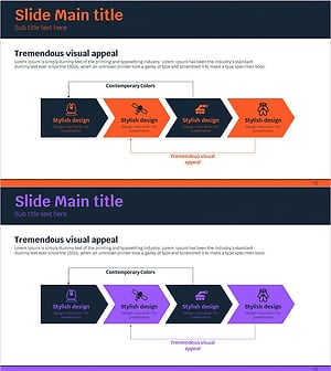 항공우주산업 단계별 일정계획 슬라이드 템플릿