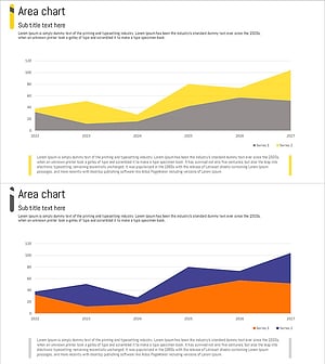 Yellow Orange Area Chart – Visualization for Market Analysis