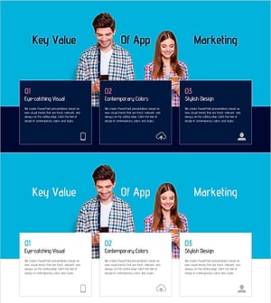 청소년 학생 앱 마케팅 슬라이드 템플릿 – 경쟁력 있는 데이터 분석