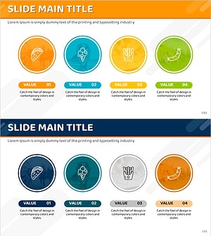 메인 메뉴 전략을 위한 클러스터 다이어그램 슬라이드