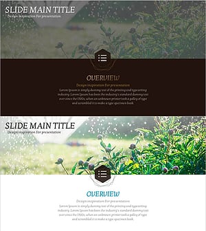 자연 사진과 개요 텍스트 – 회사 소개 프레젠테이션 템플릿