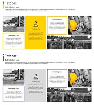 건설 현장 주의 사항 텍스트 박스 슬라이드