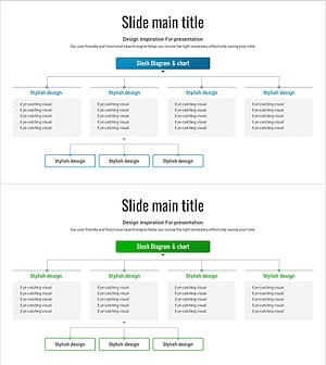 심플 조직도 다이어그램 - 명확한 시각적 구성