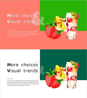 과일 음료 슬라이드 – 신선한 제품 소개