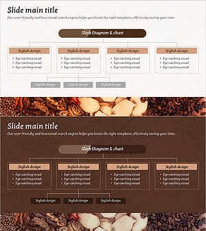 식재료 배경의 브라운 조직도 – 효율적인 시스템 구성