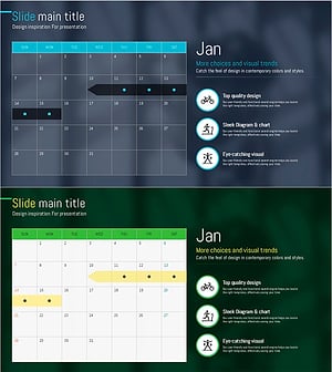 Blue Green Schedule – Sleek and Clear Design